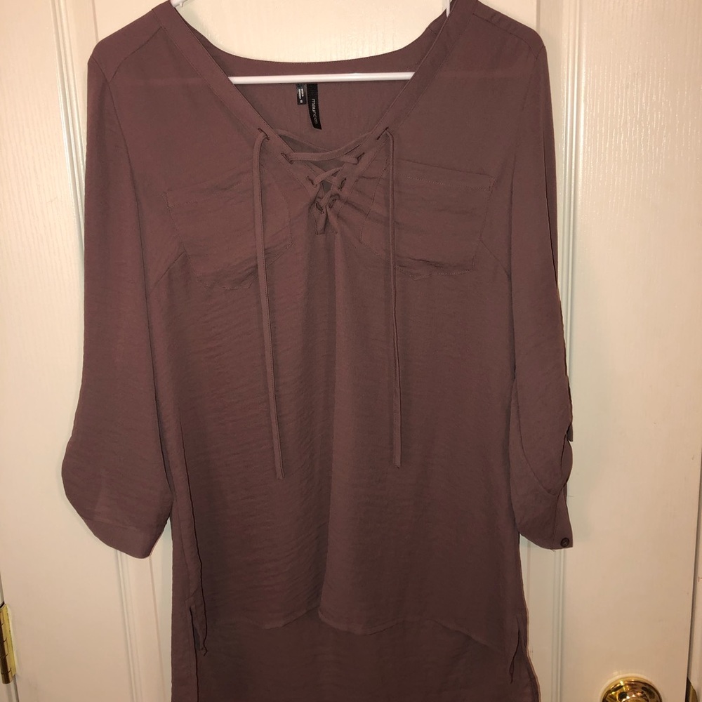 mauve blouse